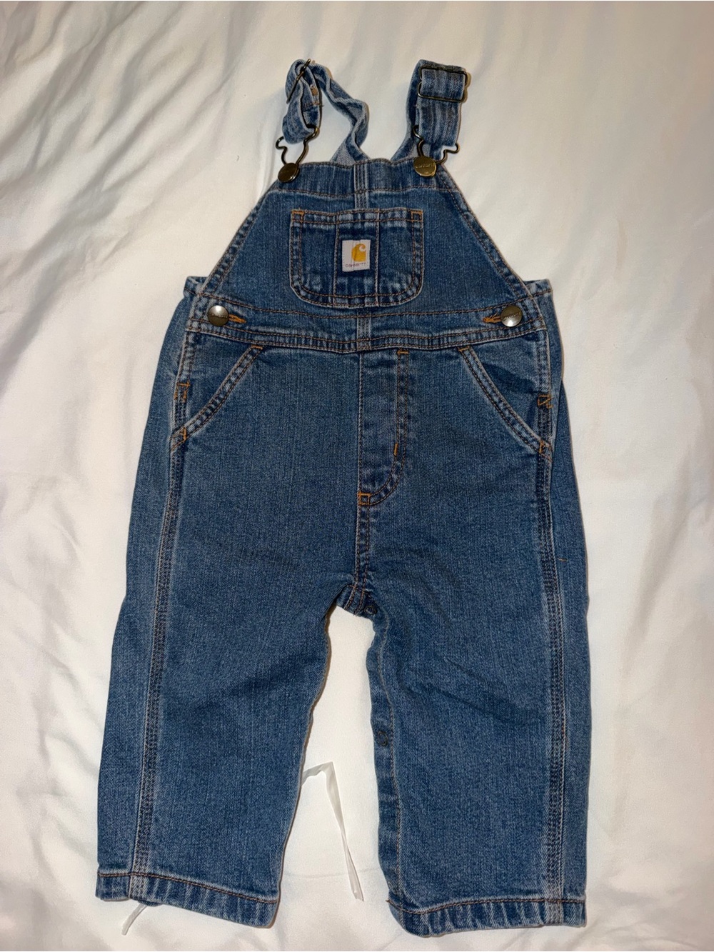 Carhartt Baby Denim Bib Overalls Size 9 Months